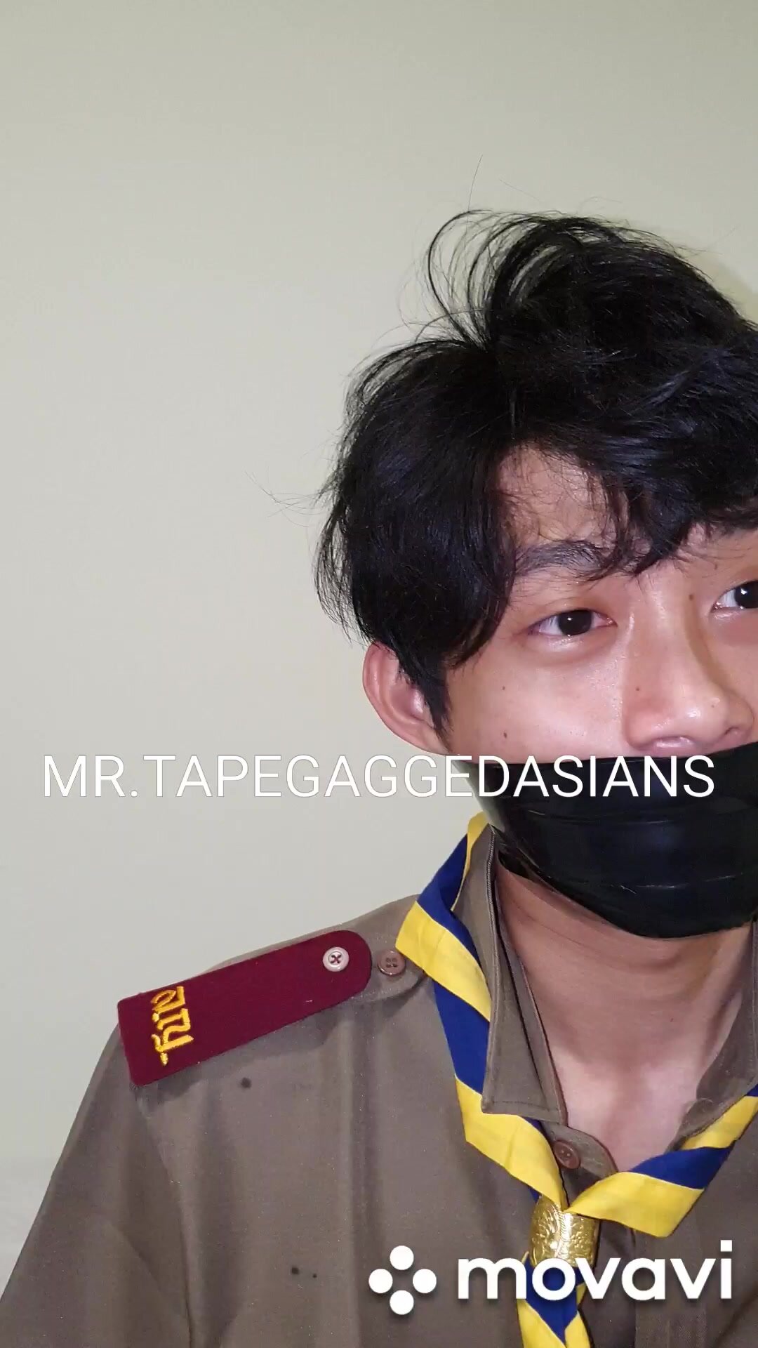 Asian slave tape gagged and breathplay