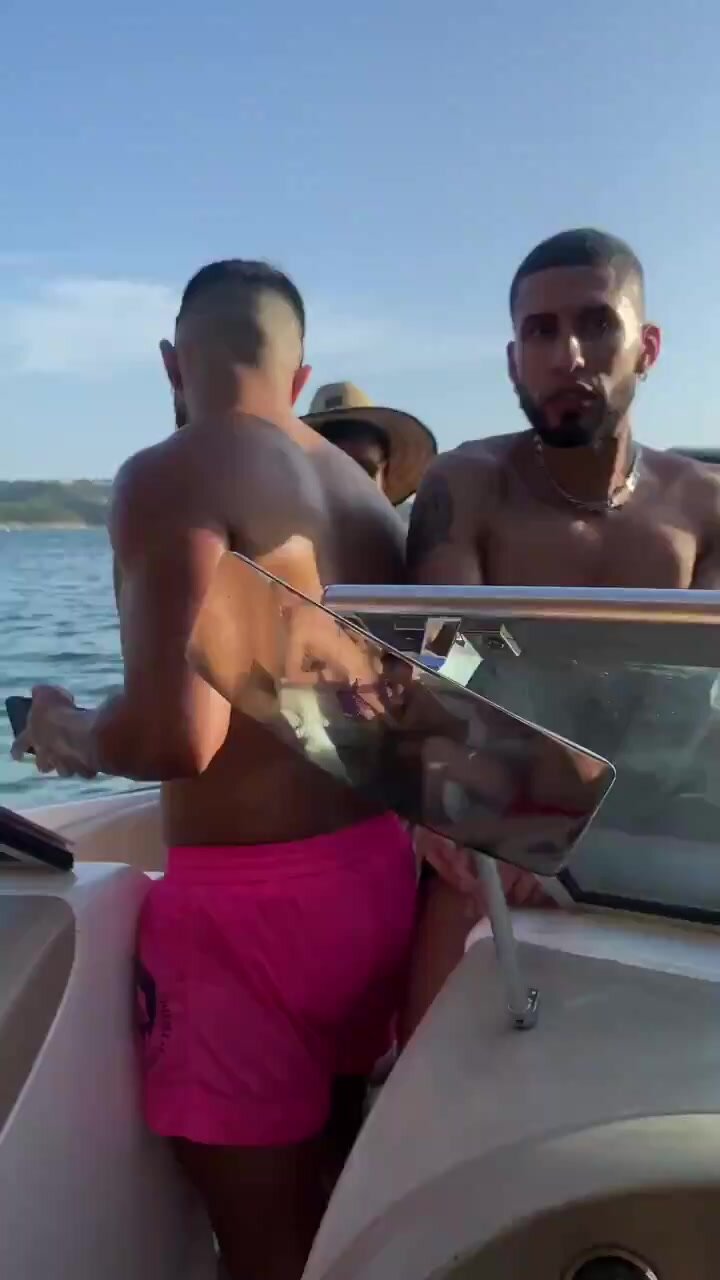 BJ in a boat