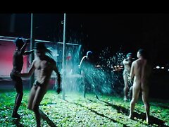 Nude crazy prisoners in a french movie