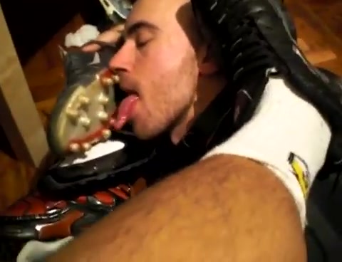 Licking sneakers - video 2