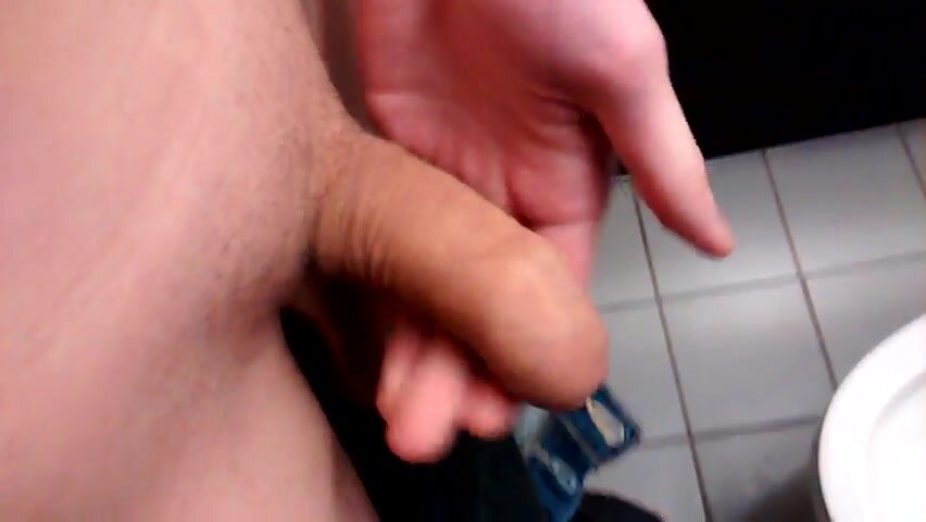 playing with my foreskin in public bathroom