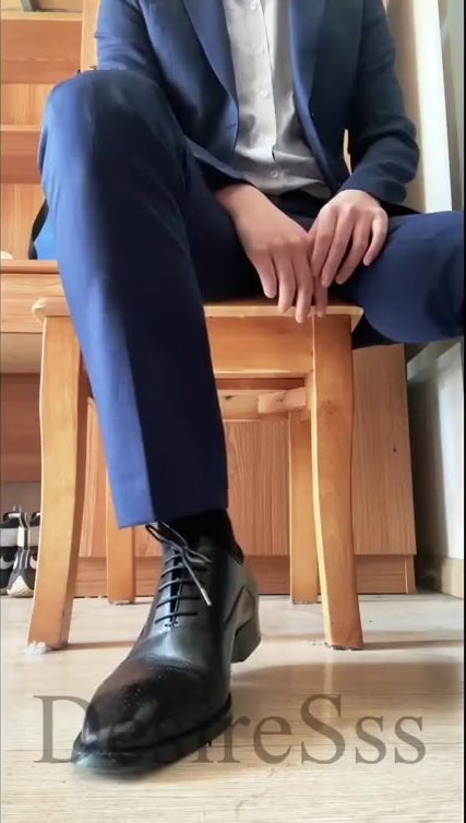 suit leather shoes slave POV - video 2