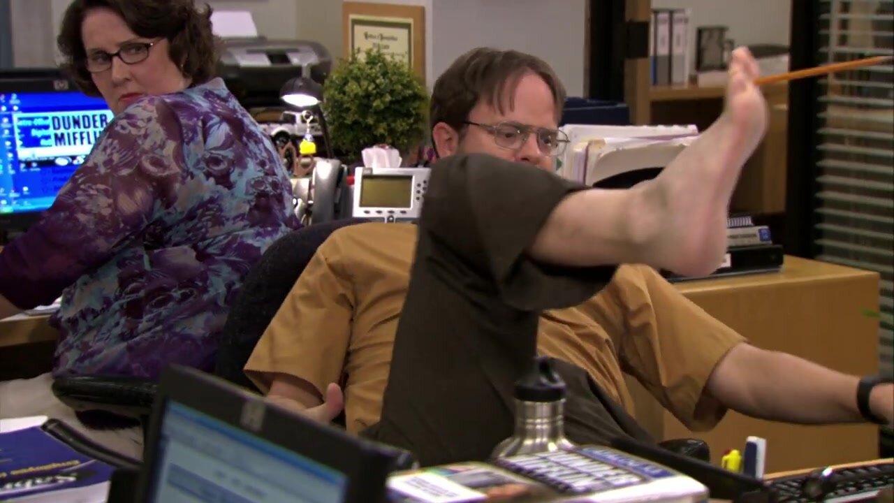Dwight's feet