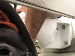 Part 1 Hairy Beefy Guy Caught Jerking Airport Mensroom