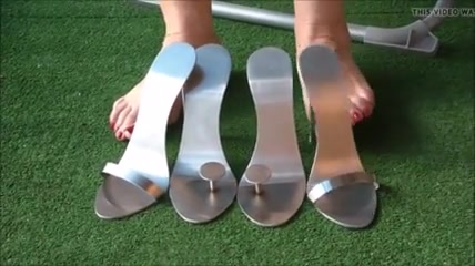 sexy feet in metal heels