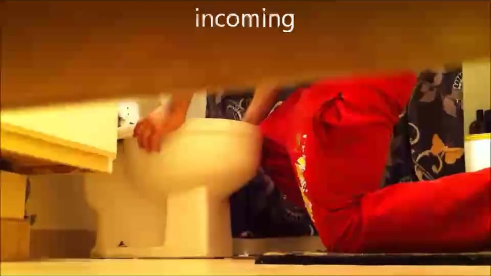 Sagger pukes in toilet