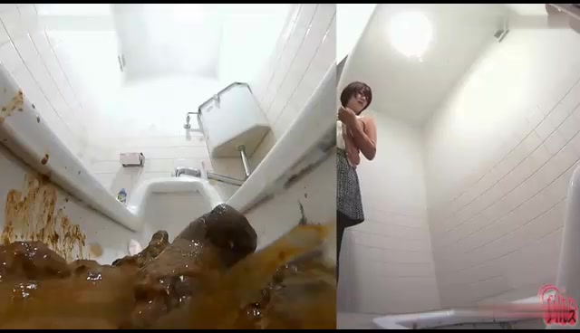 Japanese public toilet overshit
