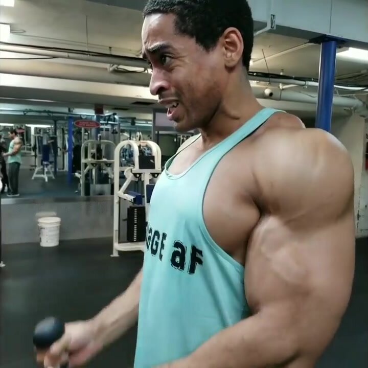 body builder with huge chest