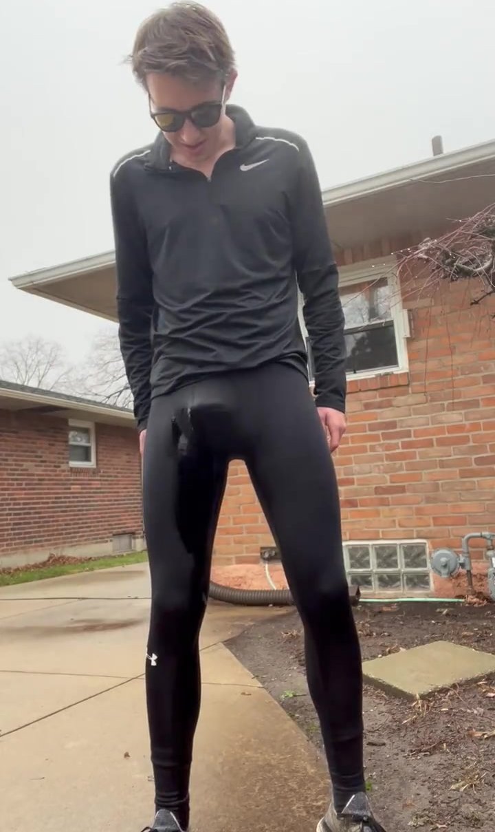 sexy gay twink pissing his pants