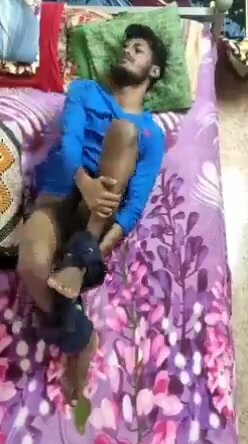 Cute indian undresses in his sleep