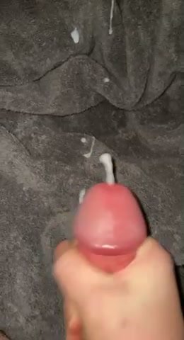 cumming on bros towel