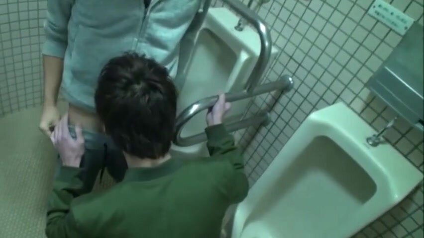 Japanese Twinks cruising in restroom, then fuck