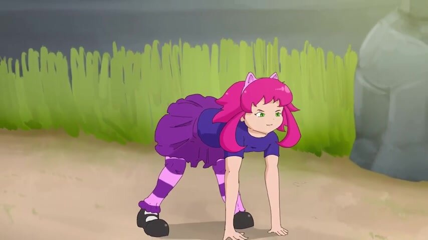 Anime girl makes a poopy diaper