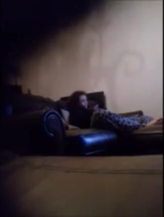 girl caught mast on couch