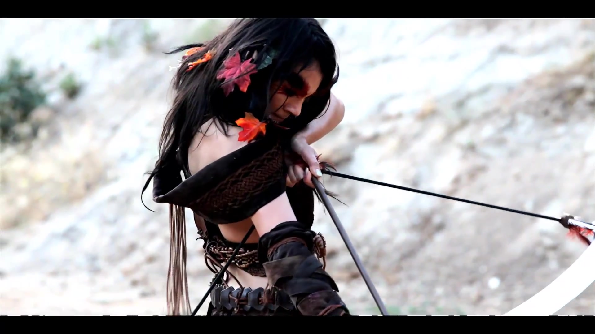 warrior elf girl vs Roman Cosplay produced