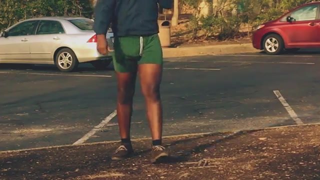 Dick Print in Green Shorts