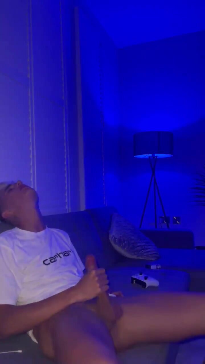 Blonde jerk off cum