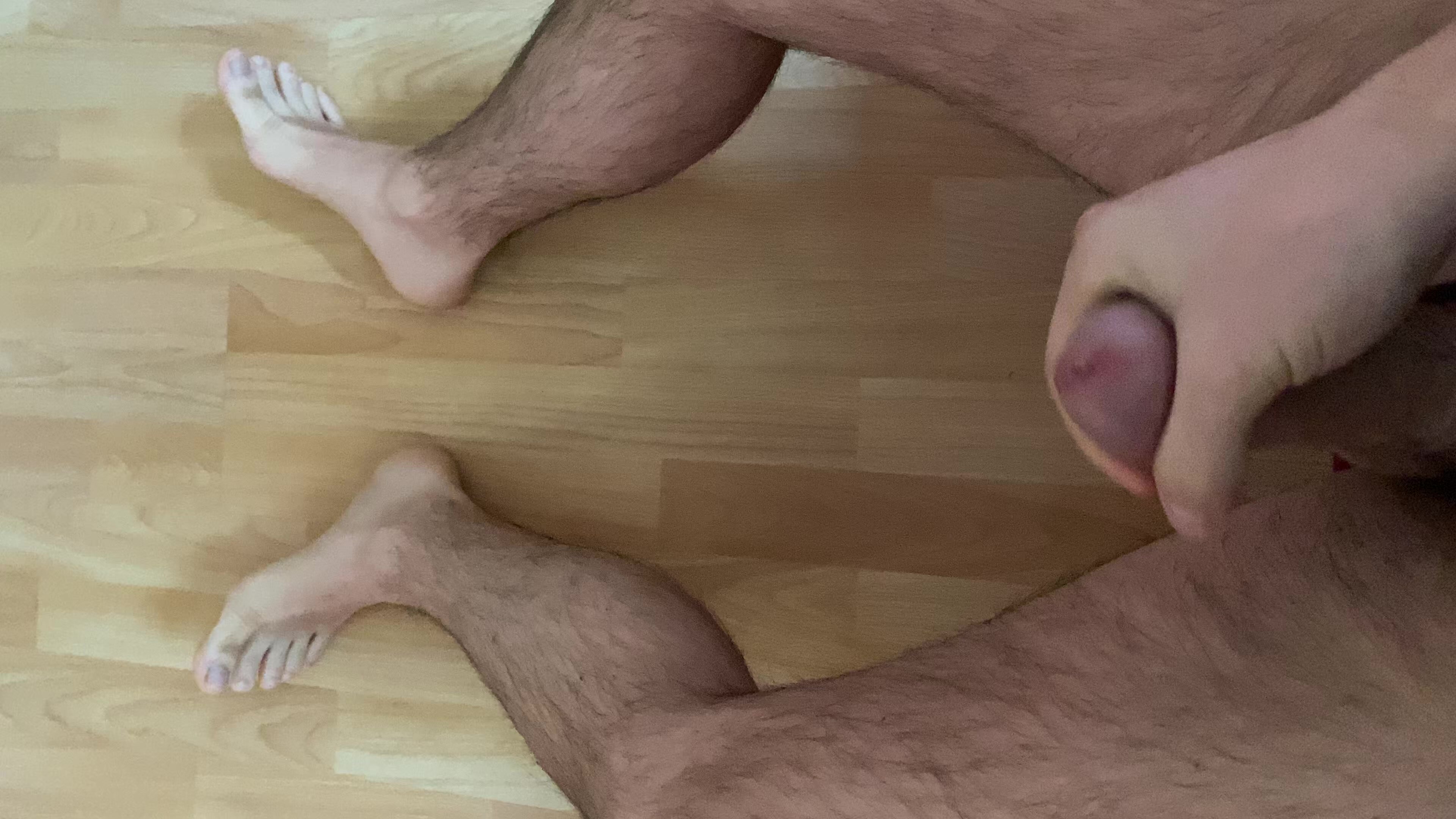 Large Cum with feet on display