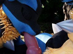 Pokemon - Lucario Brothers Rests In the Forest