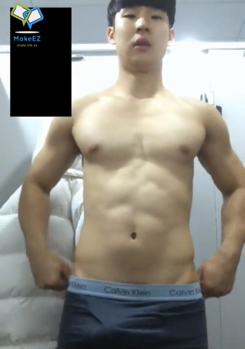 Young muscular Korean  solo