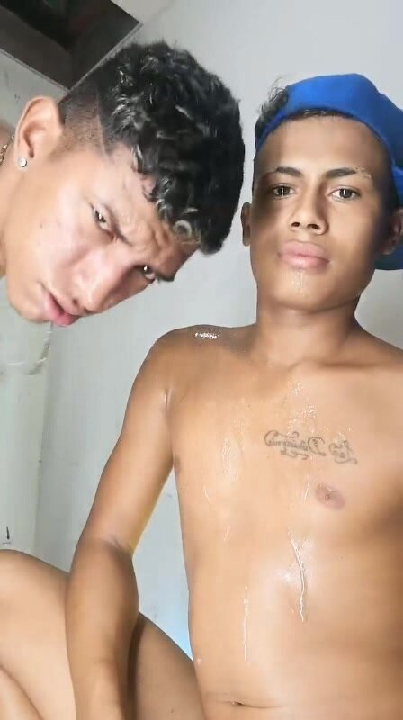 two dirty latino boys spit and piss 2