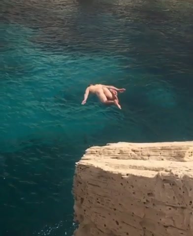 Jumping off a cliff