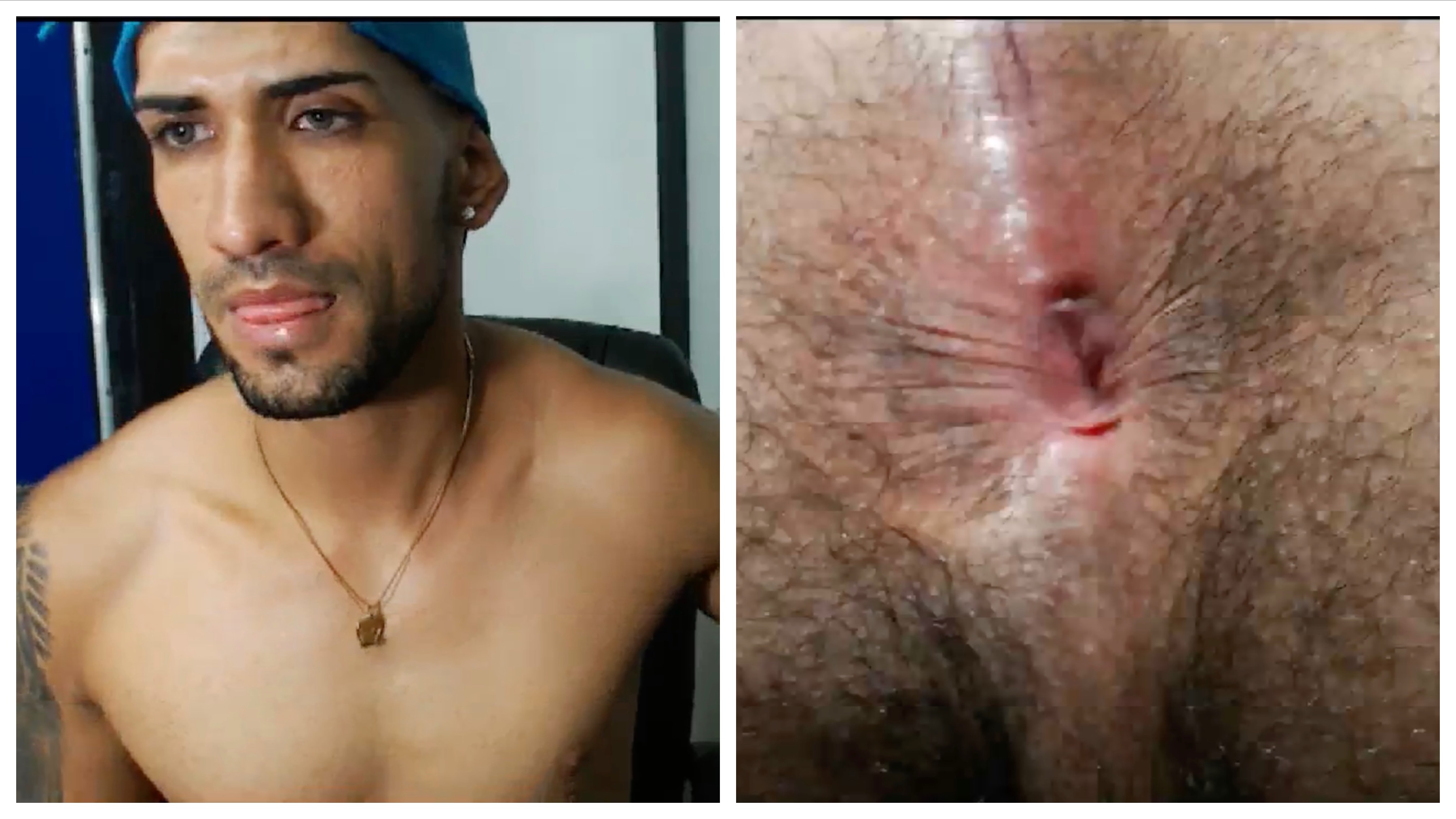 Str8 guy shows his hole close to cam