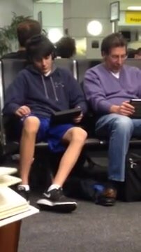 Twink bulge at the airport