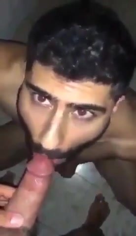 Levantine Arab slave sucks dick and drinks piss