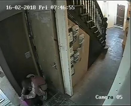 security cam catches woman shitting - part 9
