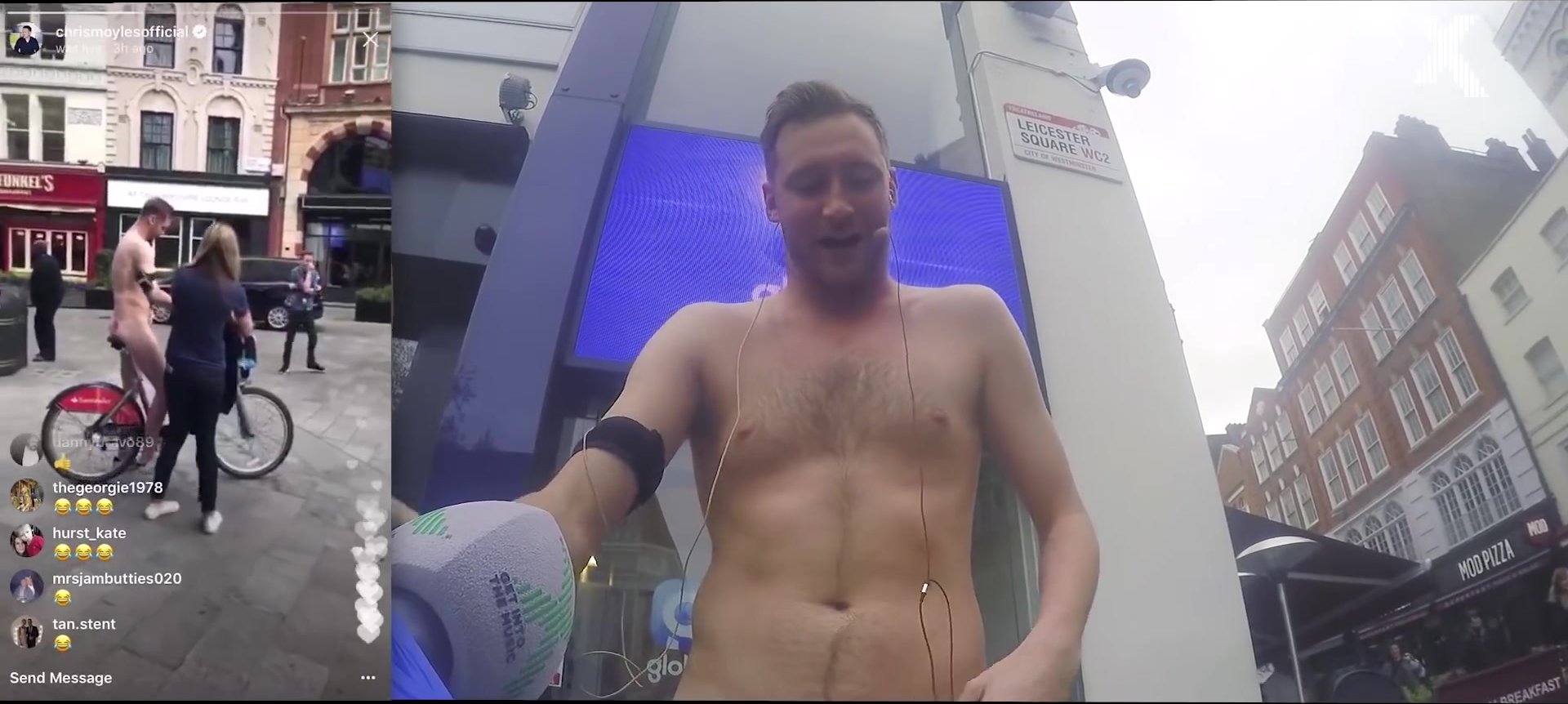 Radio host has to cycle naked because of a bet