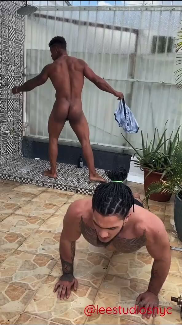 Naked Dominicans Taking Shower