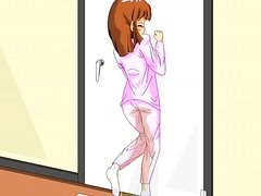Cute Anime Girl peeing in her Pants