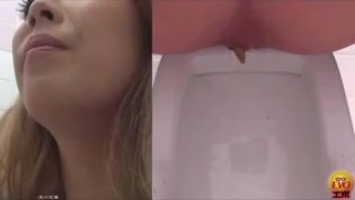 Hard diarrhea in a public toilet