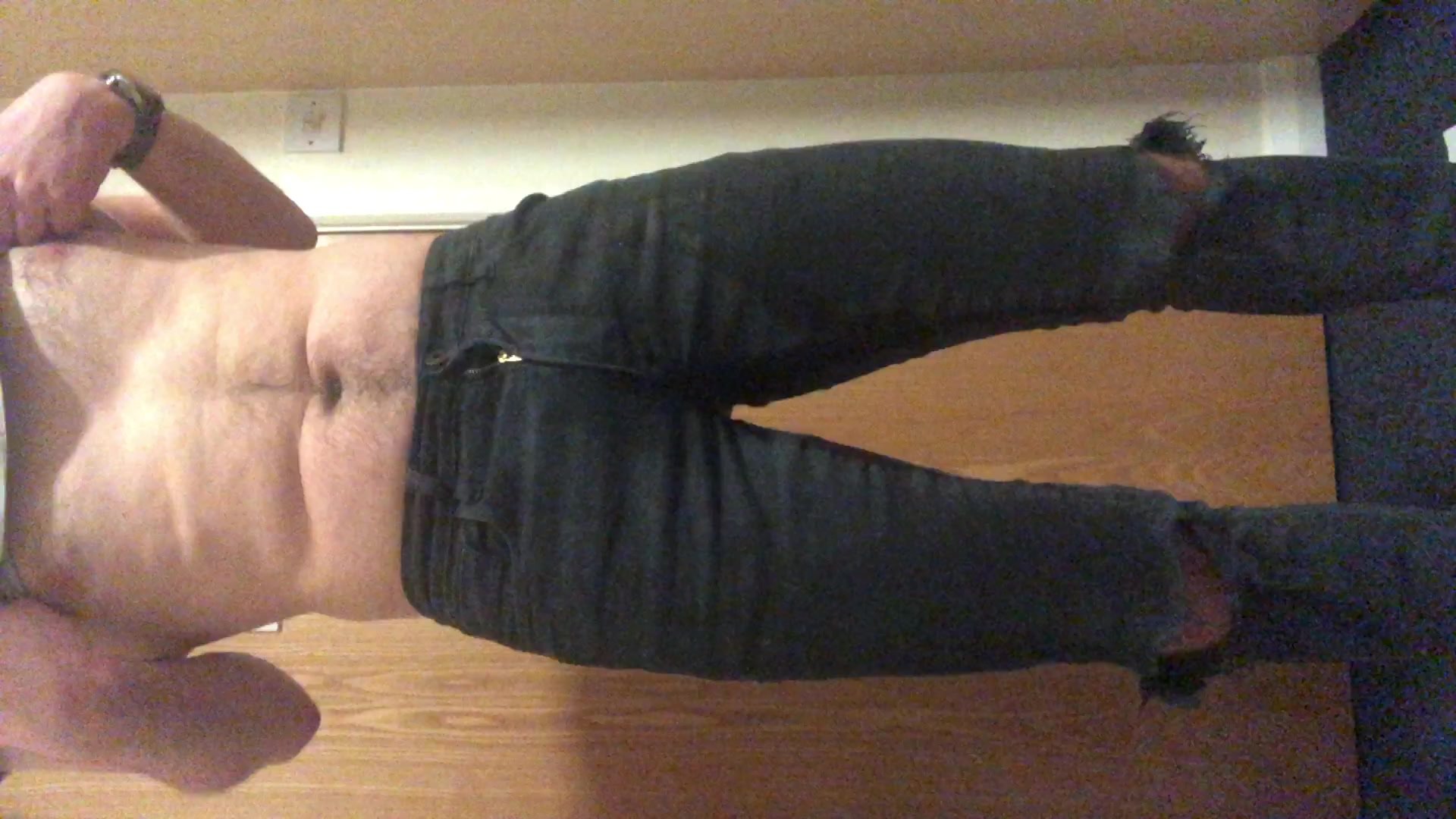 Black jeans second wetting