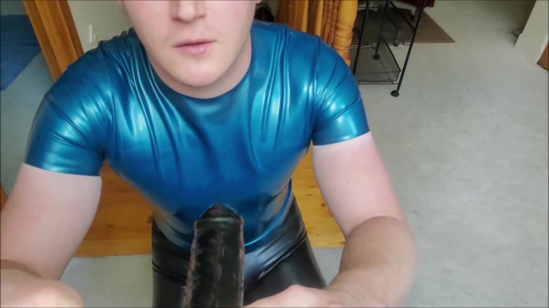 rubber faggot sucking dick