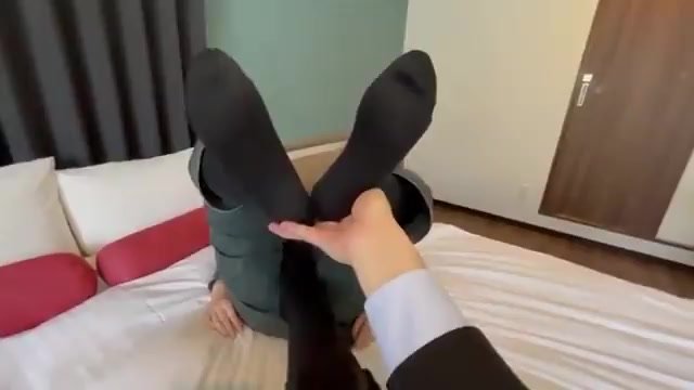 suitman foot massage in the crotch