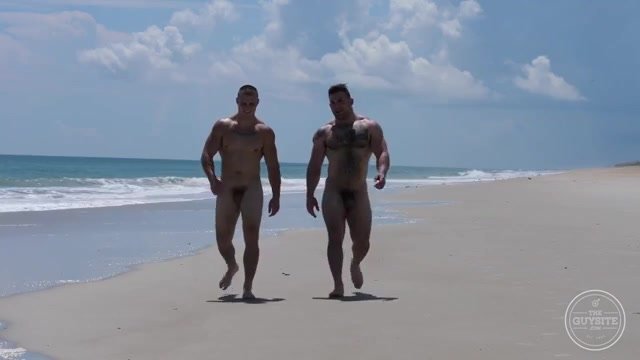 Friends have fun and play on a beach