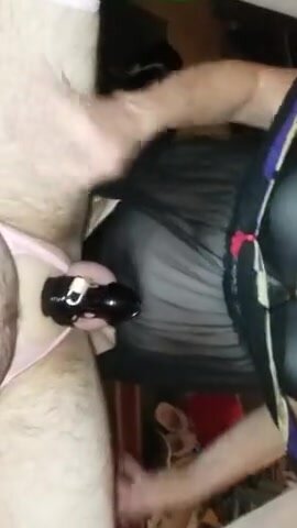 Hubby is a Sissy with a Cock Cage