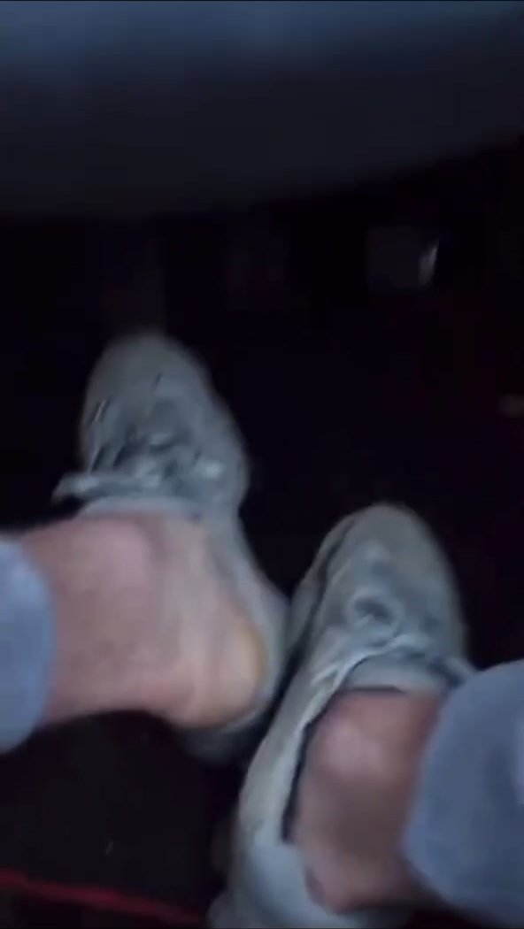 Taking shoes off in the car