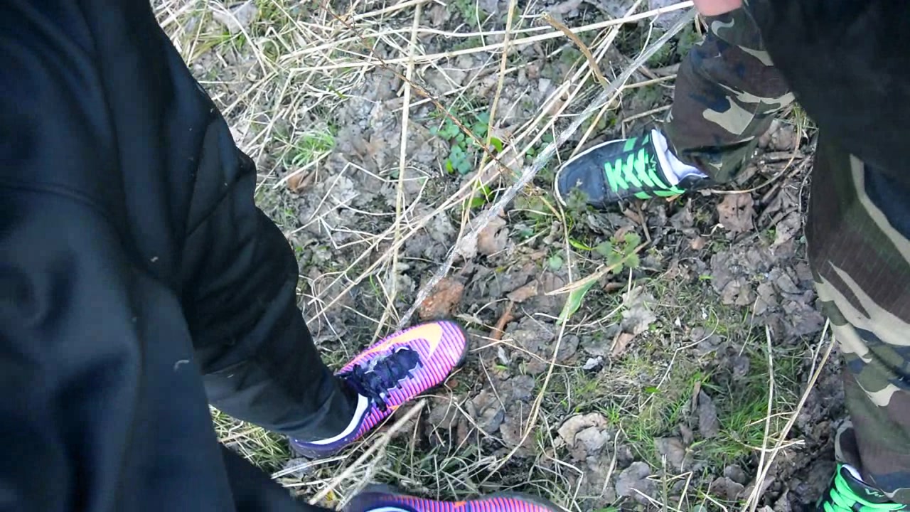 Pissing on Soccer Shoes