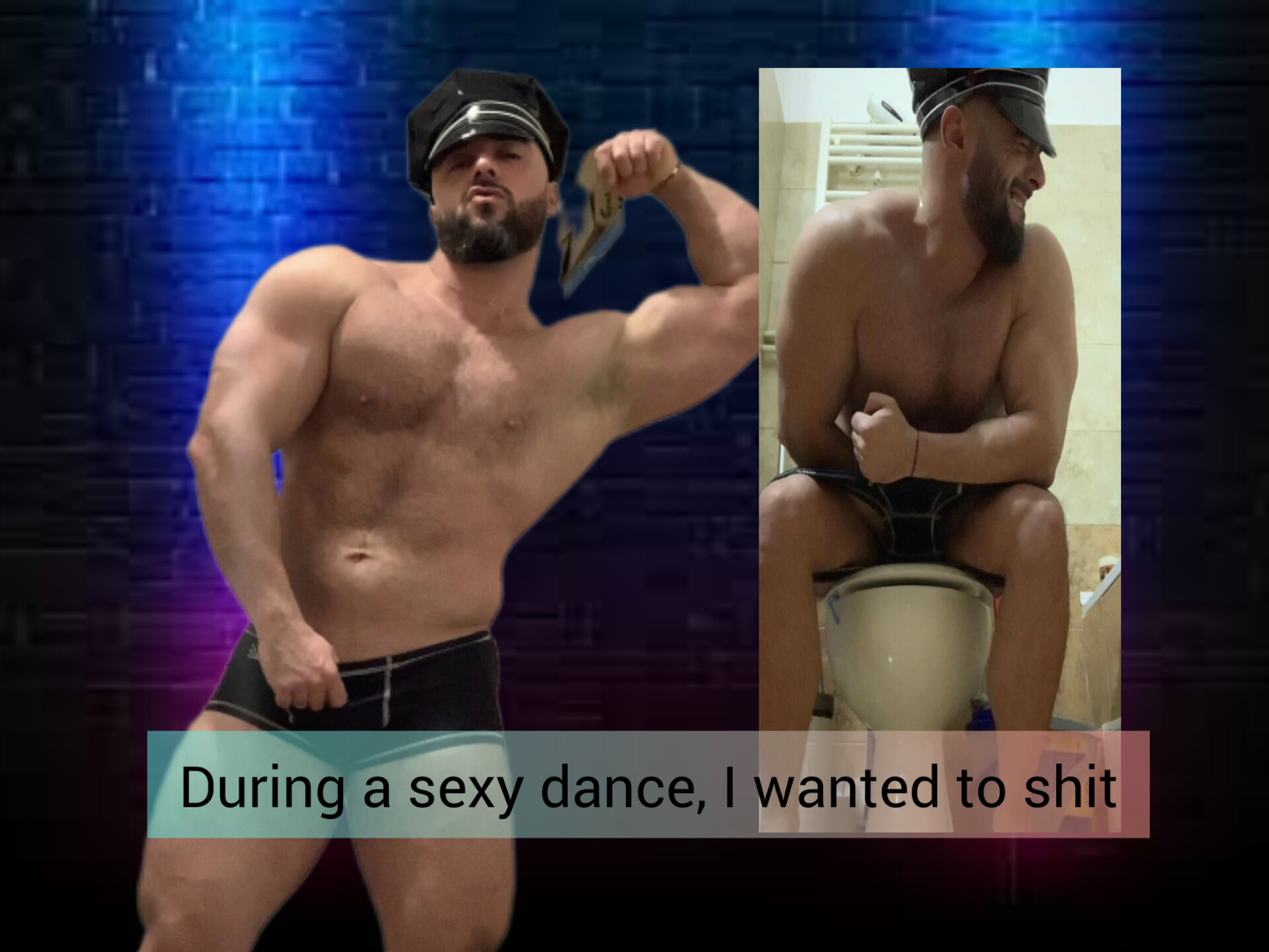 A guy shits after a sexy dance
