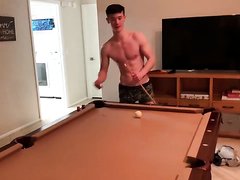 hot twink playing pool naked