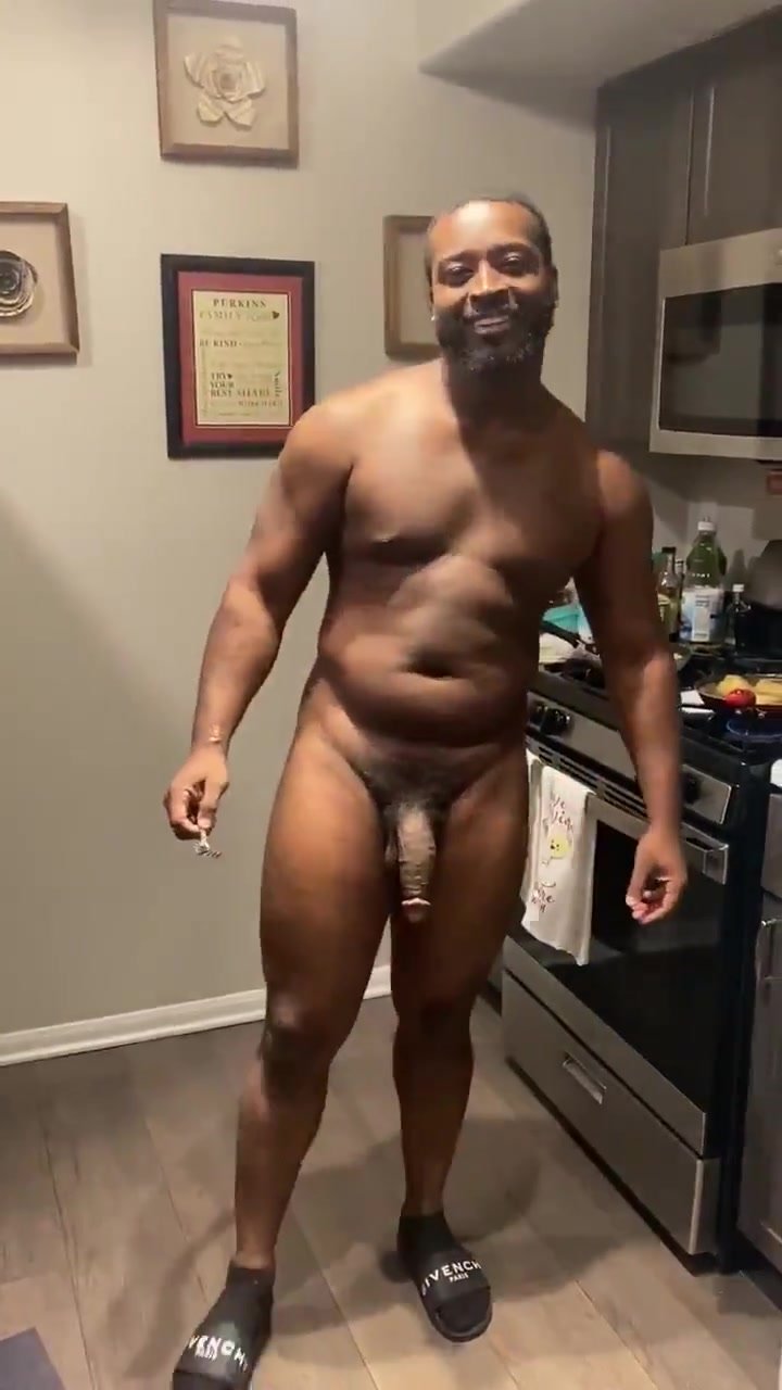 big black  men in the kitchen