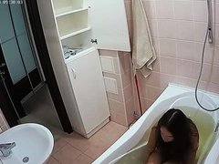 spycam bathroom dancing and showering girl