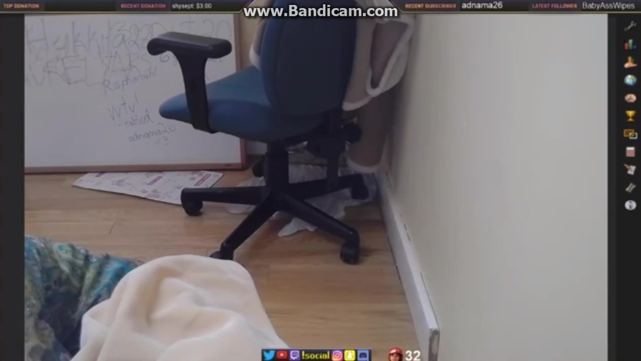 Vomit on webcam