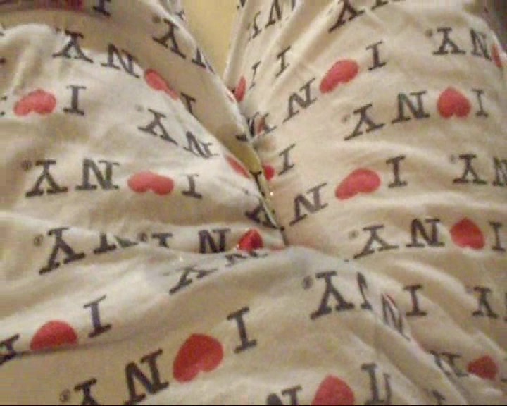 Wet My I Love New York Pyjama pants in bed