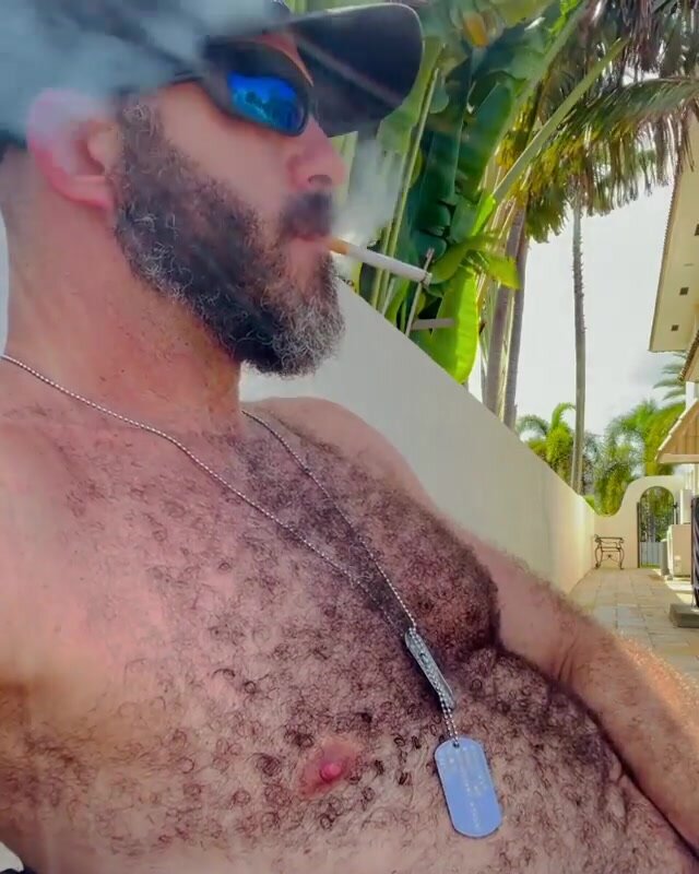 Hairy Chested Outdoors Smoke