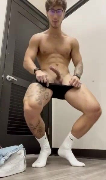 stroking in the changing room
