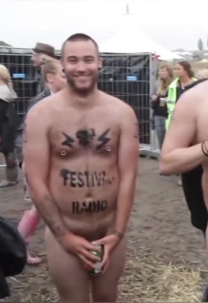 Hung European Nudist at Festival